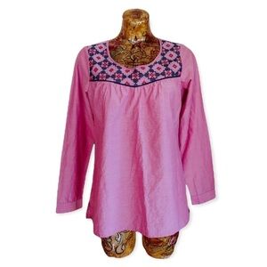 Mk Jackson Hole top SMALL long sleeve shirt scoop neck